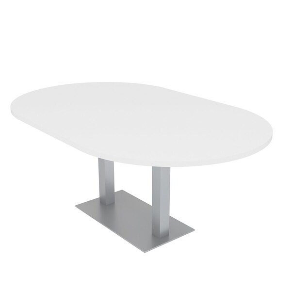 Skutchi Designs 45.25 in W, 84 in L, 29 in H, Engineered Wood Top, White HAR-RAC-46X84-DOU-09 - main